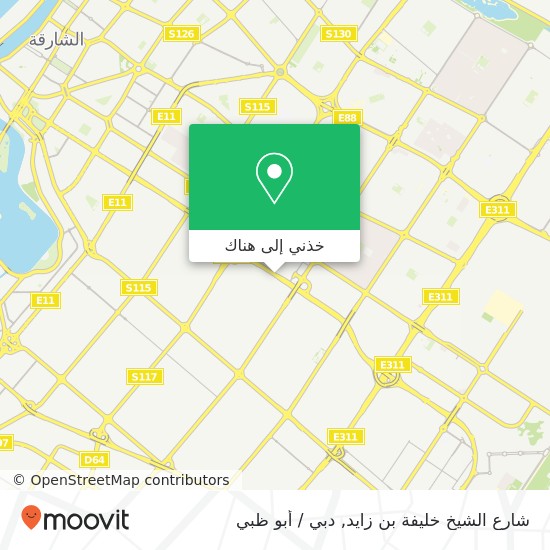 خريطة شارع الشيخ خليفة بن زايد