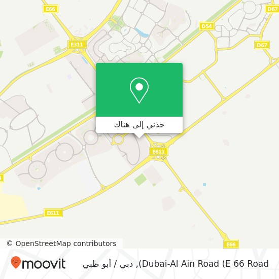 خريطة Dubai-Al Ain Road (E 66 Road)