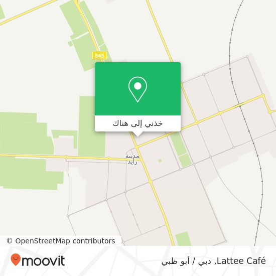 خريطة Lattee Café, مدينة زايد, الغربية