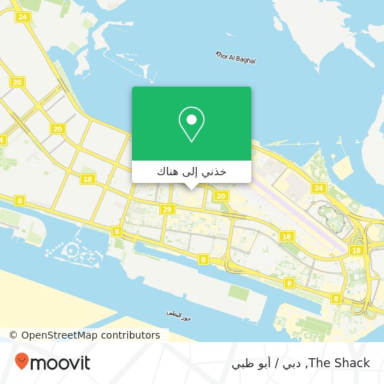 خريطة The Shack, شارع 6 المطار, أبوظبي