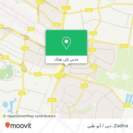 خريطة Zadina, مردف, دبي