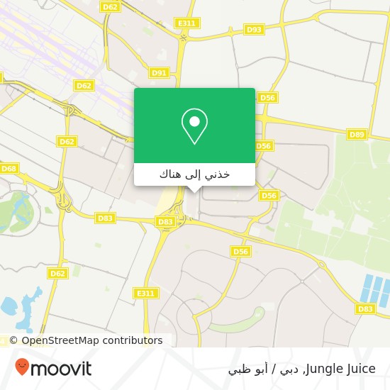 خريطة Jungle Juice, مردف, دبي