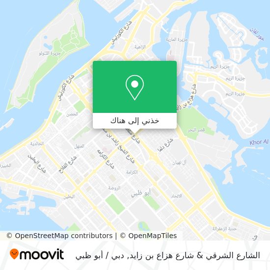 خريطة الشارع الشرقي & شارع هزاع بن زايد