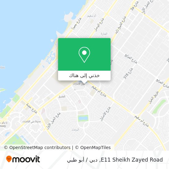 خريطة E11 Sheikh Zayed Road