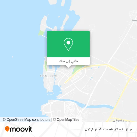 خريطة مركز الحدائق للطفولة المبكرة