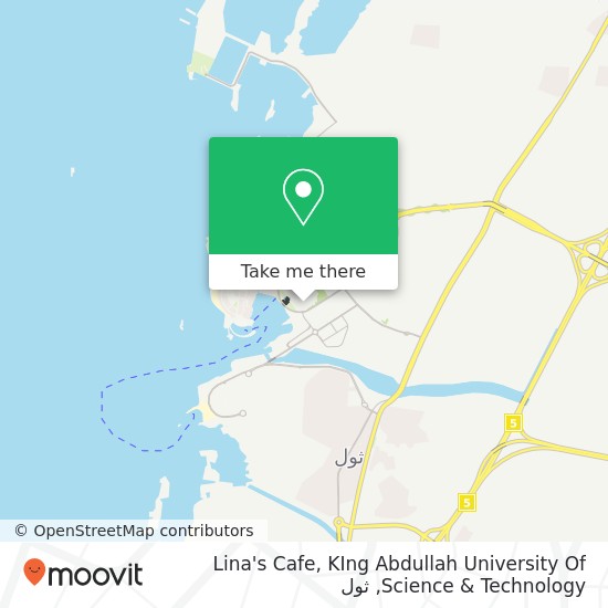 خريطة Lina's Cafe, KIng Abdullah University Of Science & Technology