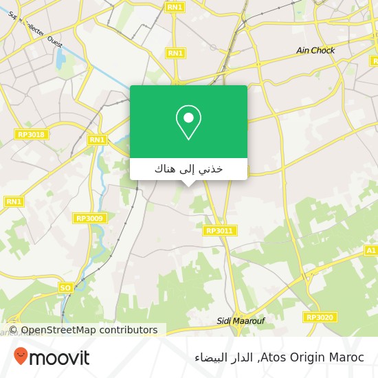 خريطة Atos Origin Maroc