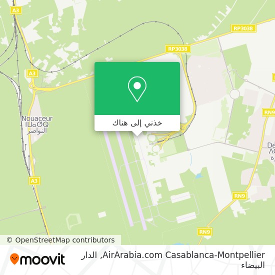 خريطة AirArabia.com Casablanca-Montpellier