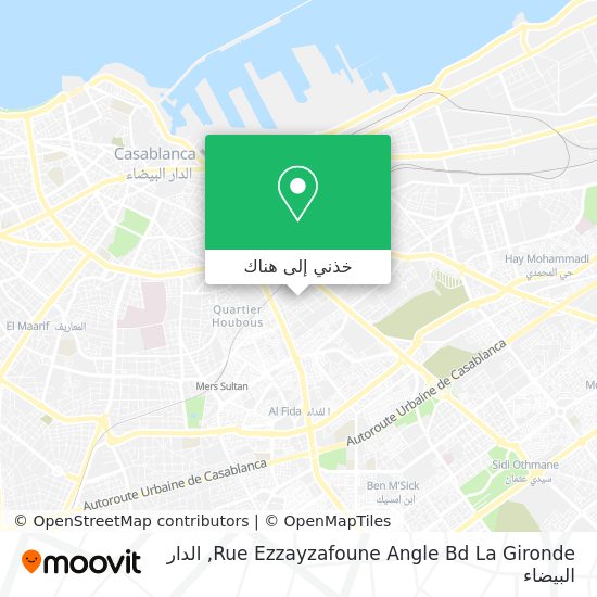 خريطة Rue Ezzayzafoune Angle Bd La Gironde