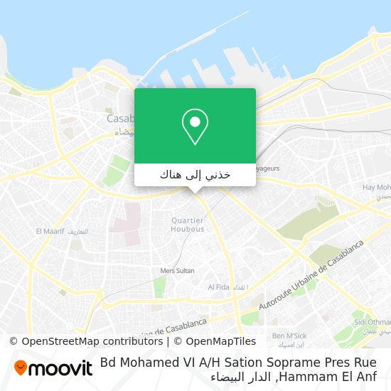 خريطة Bd Mohamed VI A / H Sation Soprame Pres Rue Hammam El Anf