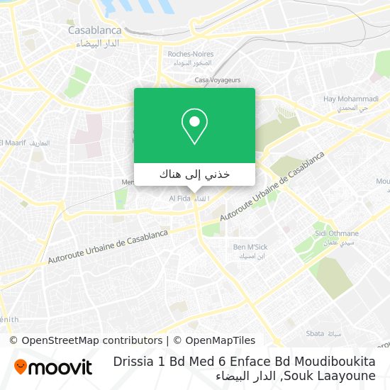 خريطة Drissia 1 Bd Med 6 Enface Bd Moudiboukita Souk Laayoune