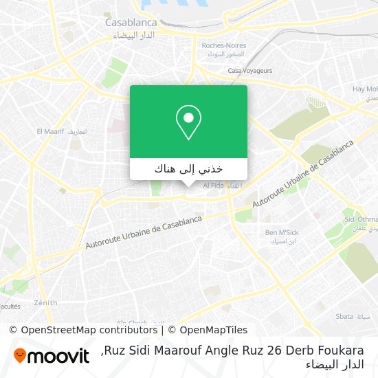 خريطة Ruz Sidi Maarouf Angle Ruz 26 Derb Foukara