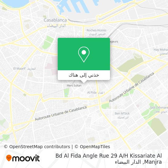 خريطة Bd Al Fida Angle Rue 29 A / H Kissariate Al Manjra