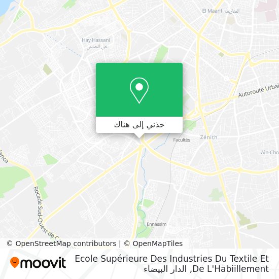 خريطة Ecole Supérieure Des Industries Du Textile Et De L'Habiillement