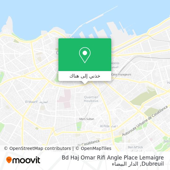 خريطة Bd Haj Omar Rifi Angle Place Lemaigre Dubreuil