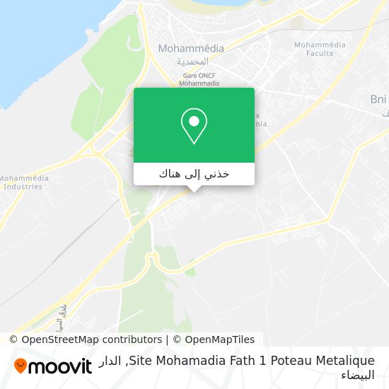 خريطة Site Mohamadia Fath 1 Poteau Metalique