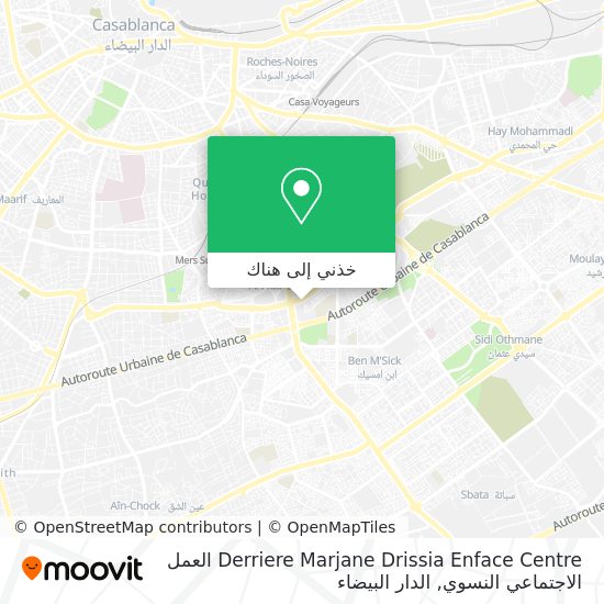 خريطة Derriere Marjane Drissia Enface Centre العمل الاجتماعي النسوي