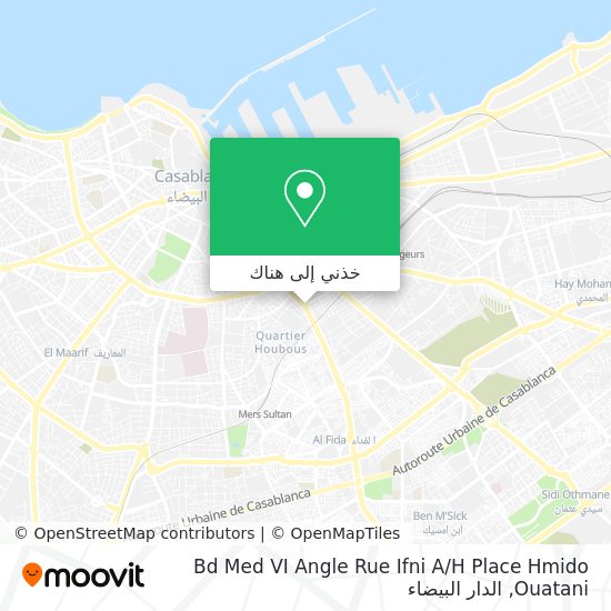 خريطة Bd Med VI Angle Rue Ifni A / H Place Hmido Ouatani