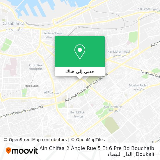 خريطة Ain Chifaa 2 Angle Rue 5 Et 6 Pre Bd Bouchaib Doukali