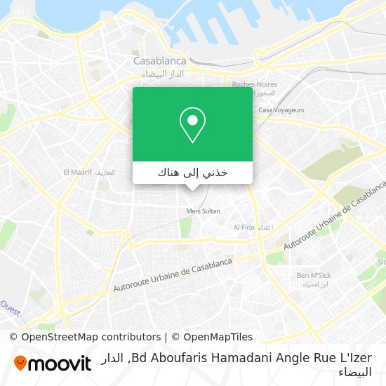 خريطة Bd Aboufaris Hamadani Angle Rue L'Izer