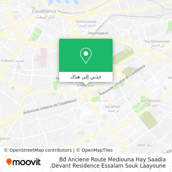 خريطة Bd Anciene Route Mediouna Hay Saadia Devant Residence Essalam Souk Laayoune