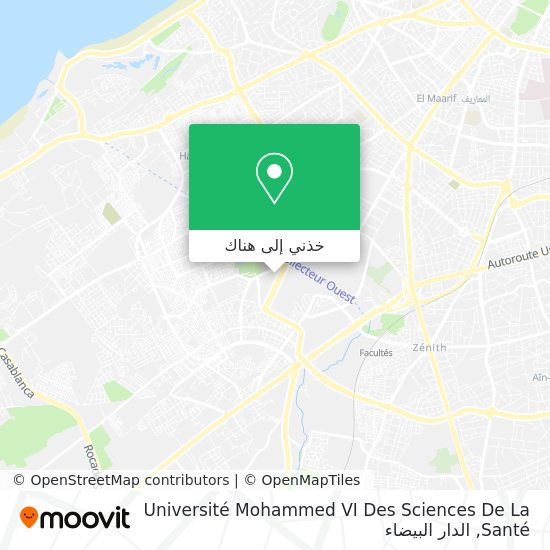 خريطة Université Mohammed VI Des Sciences De La Santé