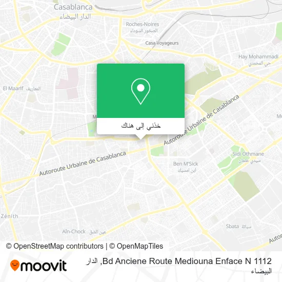 خريطة Bd Anciene Route Mediouna Enface N 1112