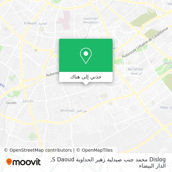 خريطة Dislog محمد جنب صيدلية زهير الحداوية S Daoud