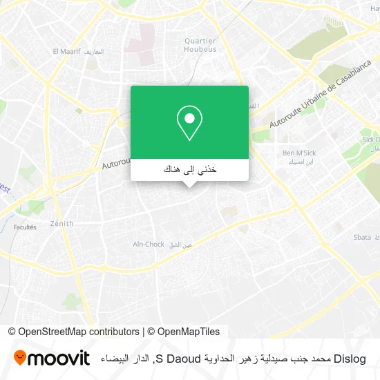 خريطة Dislog محمد جنب صيدلية زهير الحداوية S Daoud