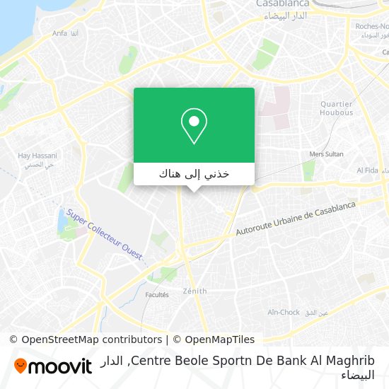 خريطة Centre Beole Sportn De Bank Al Maghrib