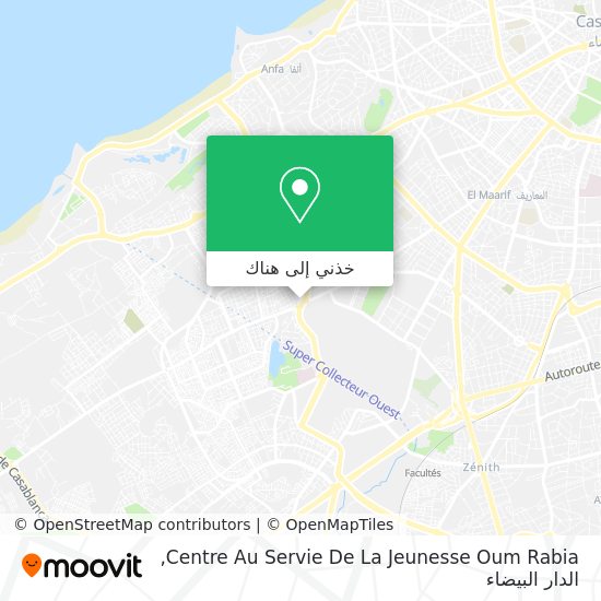 خريطة Centre Au Servie De La Jeunesse Oum Rabia