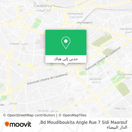خريطة Bd Moudiboukita Angle Rue 7 Sidi Maarouf