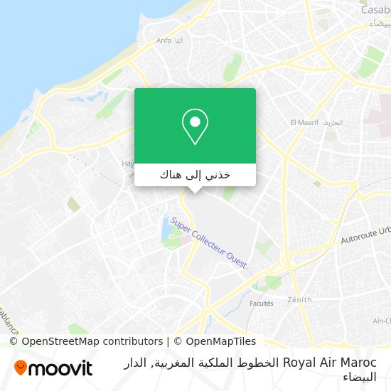 خريطة Royal Air Maroc الخطوط الملكية المغربية