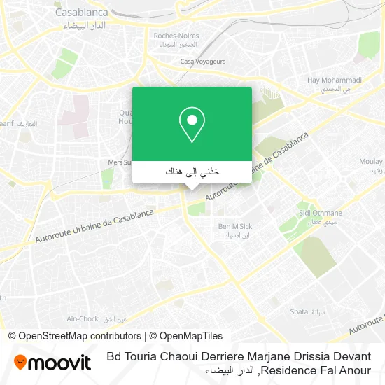 خريطة Bd Touria Chaoui Derriere Marjane Drissia Devant Residence Fal Anour