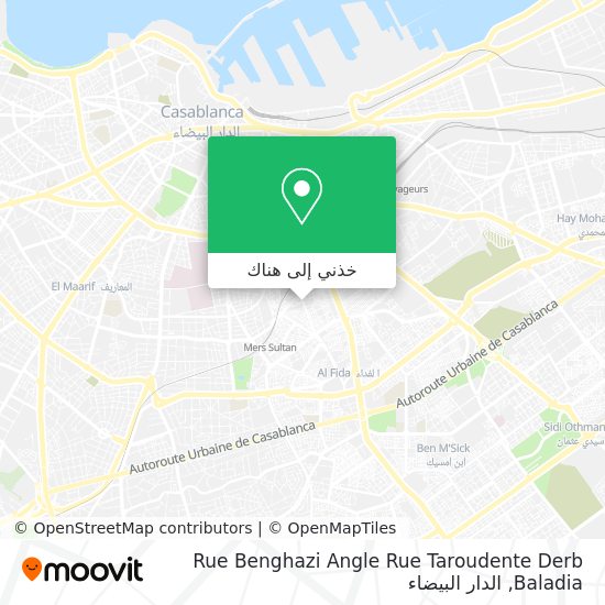 خريطة Rue Benghazi Angle Rue Taroudente Derb Baladia