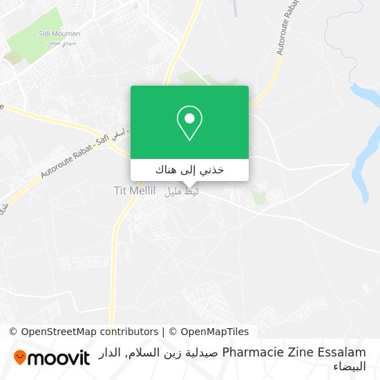 خريطة Pharmacie Zine Essalam صيدلية زين السلام