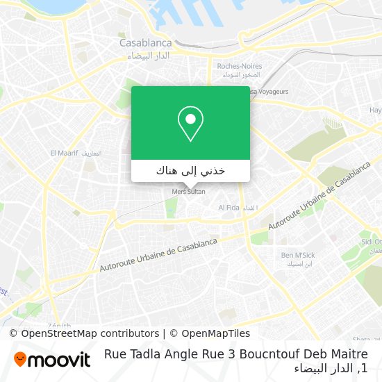 خريطة Rue Tadla Angle Rue 3 Boucntouf Deb Maitre 1