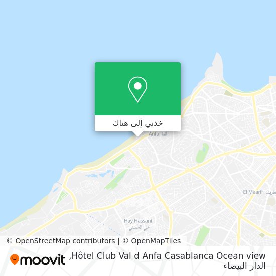 خريطة Hôtel Club Val d Anfa Casablanca Ocean view
