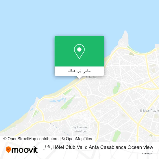 خريطة Hôtel Club Val d Anfa Casablanca Ocean view