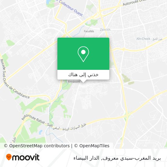 خريطة بريد المغرب-سيدي معروف