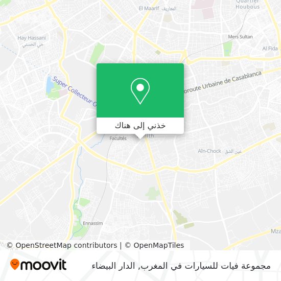 خريطة مجموعة فيات للسيارات في المغرب