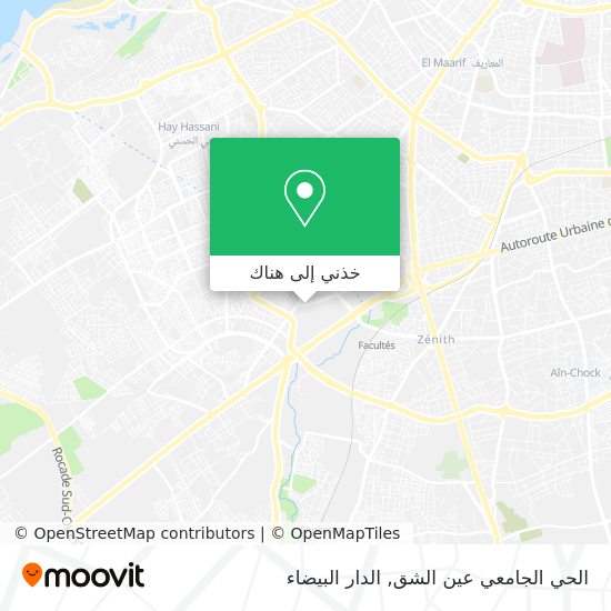 خريطة الحي الجامعي عين الشق