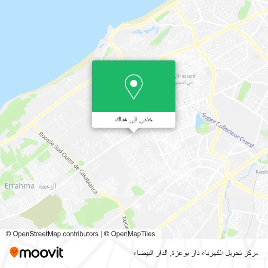 خريطة مركز تحويل الكهرباء دار بوعزة