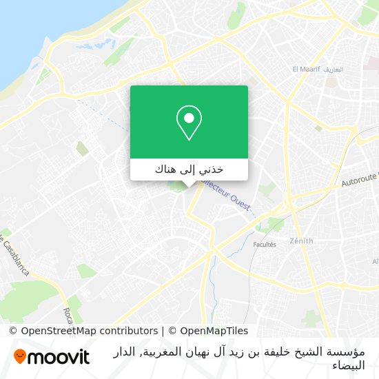 خريطة مؤسسة الشيخ خليفة بن زيد آل نهيان المغربية