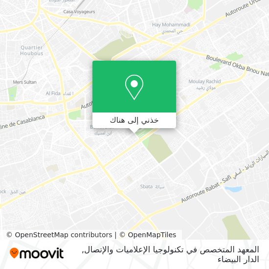 خريطة المعهد المتخصص في تكنولوجيا الإعلاميات والإتصال