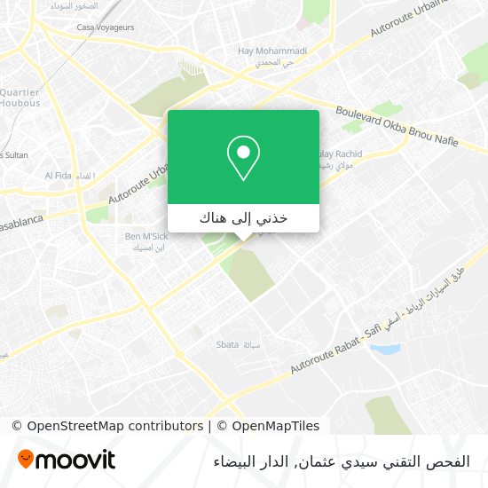 خريطة الفحص التقني سيدي عثمان