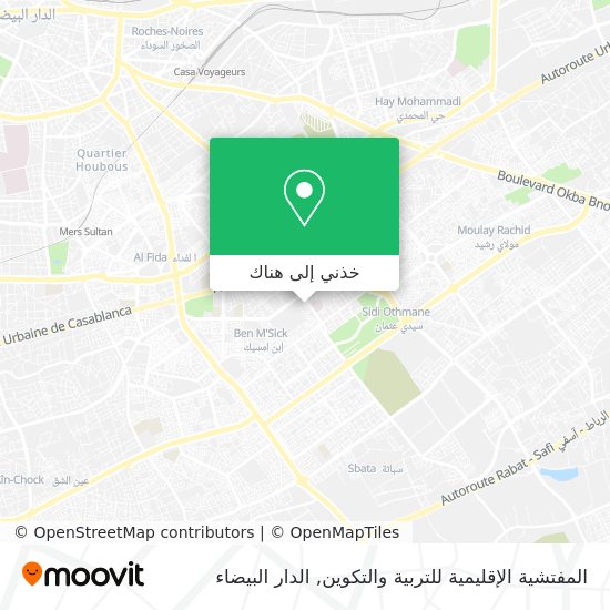 خريطة المفتشية الإقليمية للتربية والتكوين