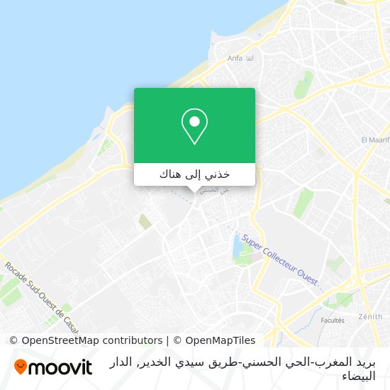 خريطة بريد المغرب-الحي الحسني-طريق سيدي الخدير