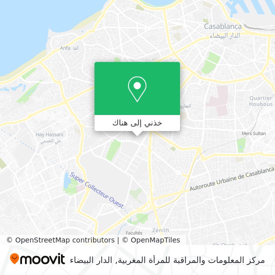 خريطة مركز المعلومات والمراقبة للمرأة المغربية