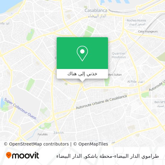 خريطة طراموي الدار البيضاء-محطة باشكو